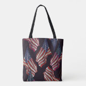 Amerikaanse vlag borduurwerk: patriottisch patroon tote bag (Achterkant)