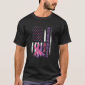 Amerikaanse vlag borstkanker en huiselijk geweld t-shirt (Voorkant)