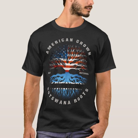 Amerikaanse vlag Botswana Roots Botswana T-shirt (Voorkant)