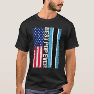 Amerikaanse vlag Botswana vlag Beste Pop van de he T-shirt