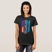 Amerikaanse vlag & Botswana vlag Beste vader ooit  T-shirt (Voorkant volledig)