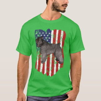 Amerikaanse Vlag Bouvier des Flandres 4 juli USA T-shirt