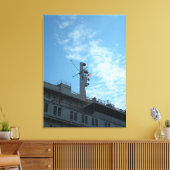 Amerikaanse vlag boven op de VS Verenigde Staten Canvas Afdruk (Insitu (Woonkamer))