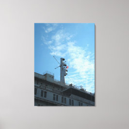 Amerikaanse vlag boven op de VS Verenigde Staten Canvas Afdruk