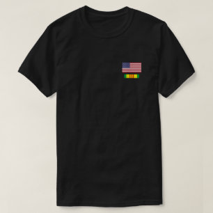 Amerikaanse vlag boven Vietnam Service Ribbon   T-shirt