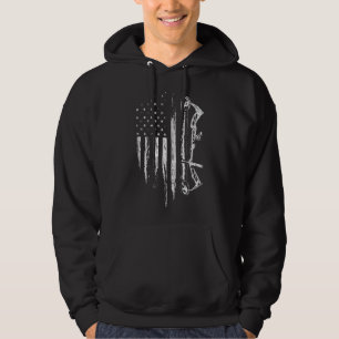 Amerikaanse vlag Bowhunting bow Archery Gift for D Hoodie