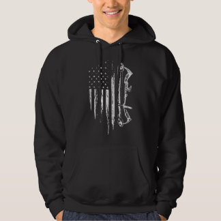 Amerikaanse vlag Bowhunting bow Archery Gift for D Hoodie
