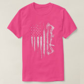 Amerikaanse vlag Bowhunting bow Archery Gift for D T-shirt (Design voorkant)