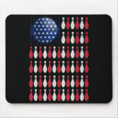 Amerikaanse vlag Bowling Bowler cadeaus voor Bowli Muismat (Voorkant)