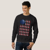 Amerikaanse vlag Bowling Bowler cadeaus voor Bowli Trui (Voorkant volledig)