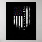 Amerikaanse vlag Bowling Dad Bowler Poster (Voorkant)