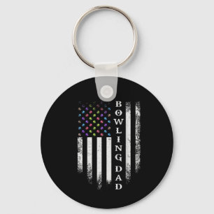 Amerikaanse vlag Bowling Dad Bowler Sleutelhanger