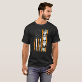 Amerikaanse vlag Bowling Halloween Costume Mannen  T-shirt (Voorkant volledig)