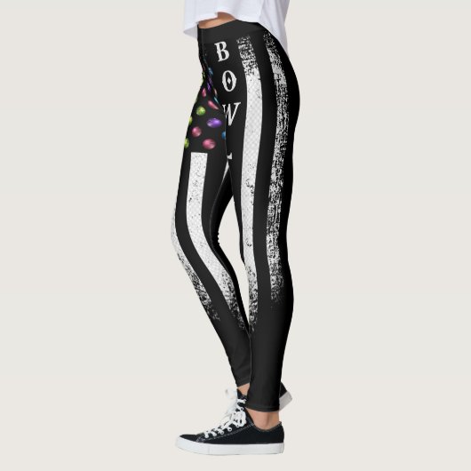  Amerikaanse vlag Bowling Mam Bowler Leggings (Links)