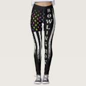  Amerikaanse vlag Bowling Mam Bowler Leggings (Voorkant)