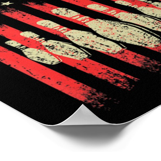  Amerikaanse vlag Bowling Pins patriotic Bowl Poster (Hoek)