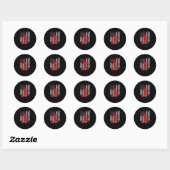  Amerikaanse vlag Bowling Player Bowler Ronde Sticker (Vel)