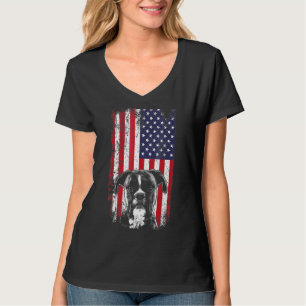 -Amerikaanse vlag Boxer Dog mam T-shirt