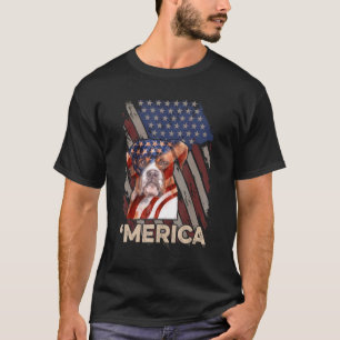 Amerikaanse vlag Boxer patriottische hond 4 juli p T-shirt
