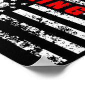 Amerikaanse vlag boxing patriottic boxing poster (Hoek)