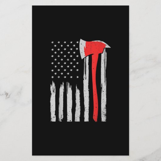 Amerikaanse vlag brandweerman Rood brandweerman Flyer (Voorkant)