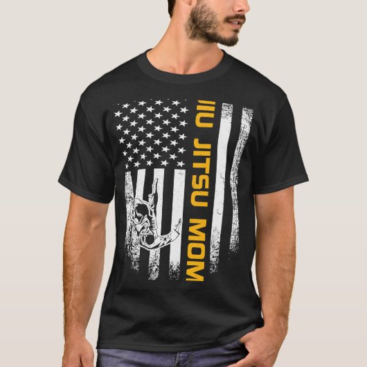 Amerikaanse vlag: Braziliaans Jiu Jitsu mama T-shirt (Voorkant)