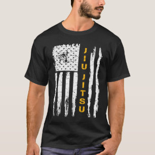Amerikaanse vlag: Braziliaans Jiu Jitsu Silh T-shirt
