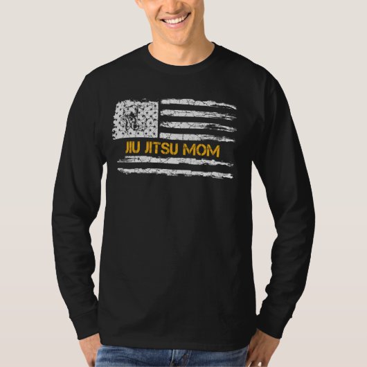  Amerikaanse vlag: Braziliaanse Jiu Jitsu mama T-shirt (Voorkant)
