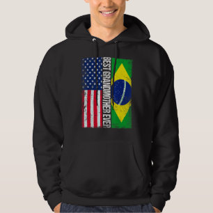 Amerikaanse vlag Brazilië vlag beste grootmoeder o Hoodie