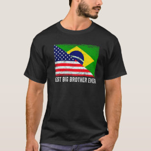 Amerikaanse vlag & Brazilië vlag beste grote broer T-shirt