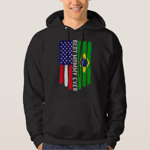 Amerikaanse vlag & Brazilië vlag beste mama ooit f Hoodie