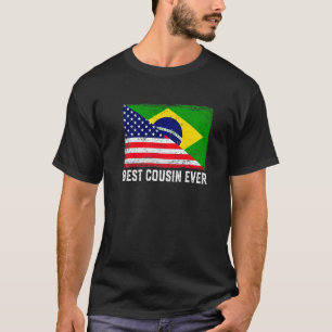 Amerikaanse vlag & Brazilië vlag beste neef ooit f T-shirt
