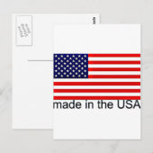 Amerikaanse vlag briefkaart (Voorkant / Achterkant)