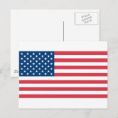 Amerikaanse vlag briefkaart (Voorkant / Achterkant)