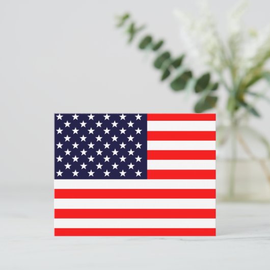 Amerikaanse vlag briefkaart (Staand voorkant)