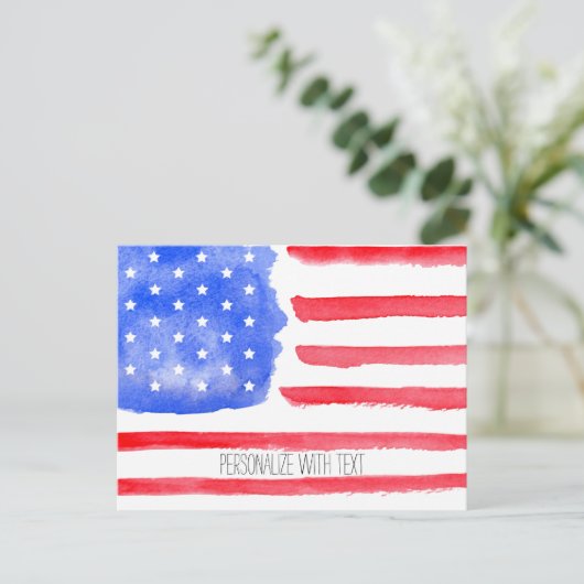 Amerikaanse vlag briefkaart (Staand voorkant)