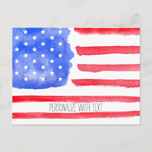 Amerikaanse vlag briefkaart (Voorkant)