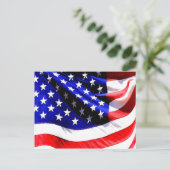 Amerikaanse vlag briefkaart (Staand voorkant)