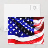 Amerikaanse vlag briefkaart (Voorkant / Achterkant)