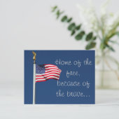 AMERIKAANSE VLAG BRIEFKAART (Staand voorkant)