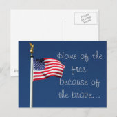 AMERIKAANSE VLAG BRIEFKAART (Voorkant / Achterkant)