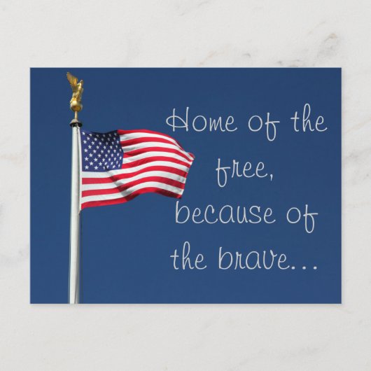 AMERIKAANSE VLAG BRIEFKAART (Voorkant)