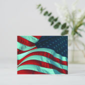 Amerikaanse vlag briefkaart (Staand voorkant)