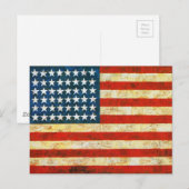Amerikaanse vlag briefkaart (Voorkant / Achterkant)