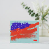 amerikaanse vlag briefkaart (Staand voorkant)