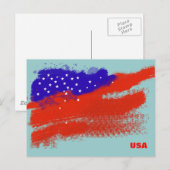 amerikaanse vlag briefkaart (Voorkant / Achterkant)