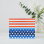 Amerikaanse vlag briefkaart (Staand voorkant)