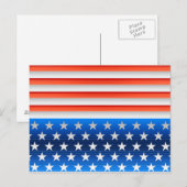 Amerikaanse vlag briefkaart (Voorkant / Achterkant)