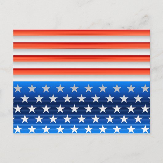 Amerikaanse vlag briefkaart (Voorkant)