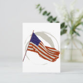 Amerikaanse vlag briefkaart (Staand voorkant)